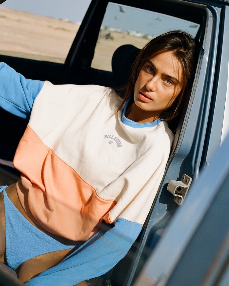 Billabong Jump Around Block Sweater - Tangerine