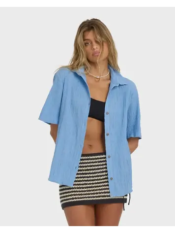 Billabong Laura S/s Woven Blue Drift