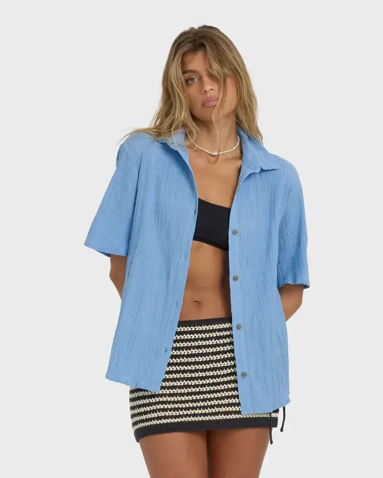Billabong Laura S/s Woven Blue Drift