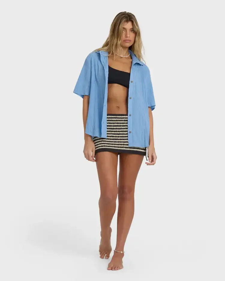 Billabong Laura S/s Woven Blue Drift