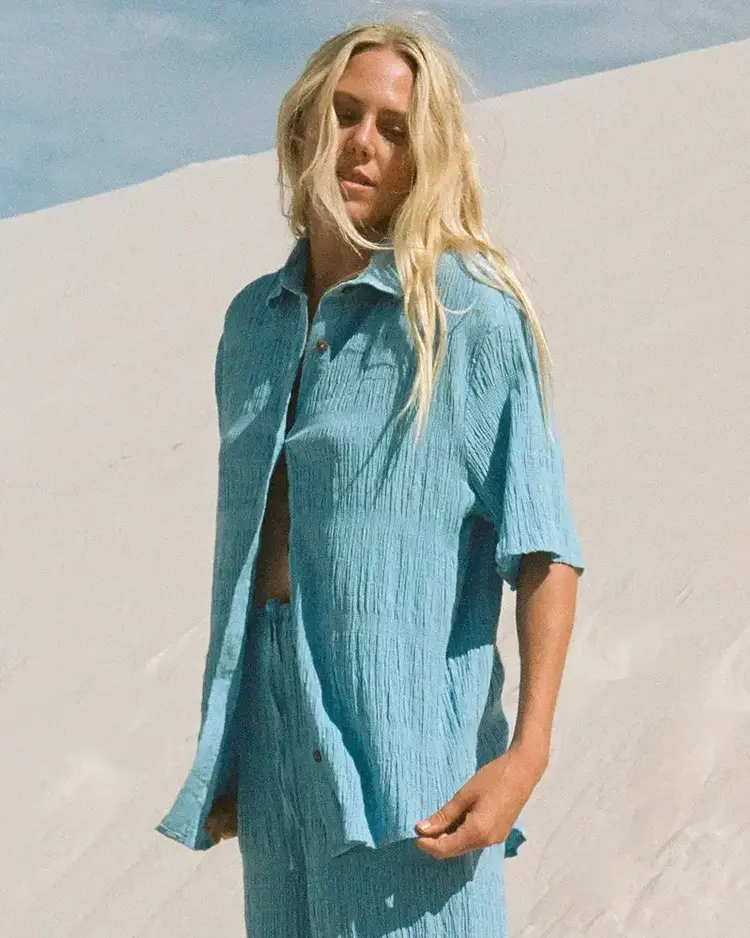 Billabong Laura S/s Woven Blue Drift
