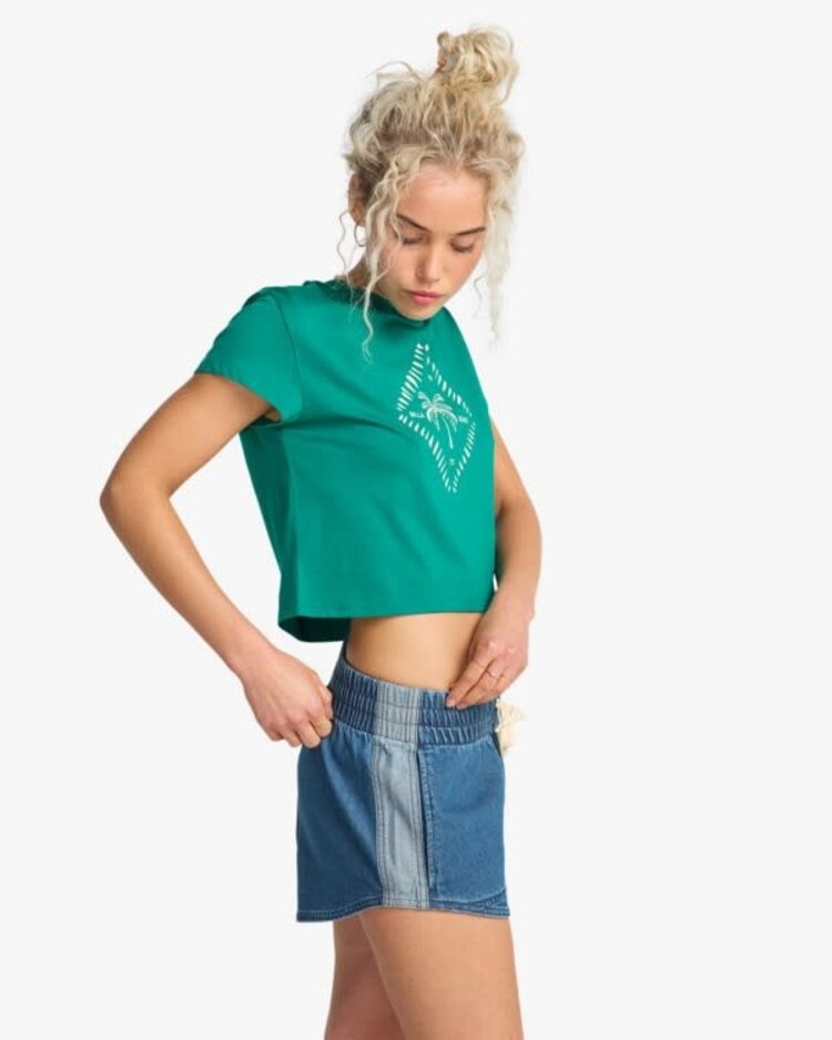 Billabong Eezy Waist Denim Short Blue Mist