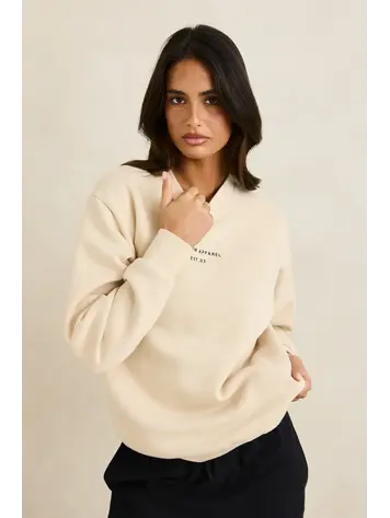 Rhythm Classic Brand Fleece Oat