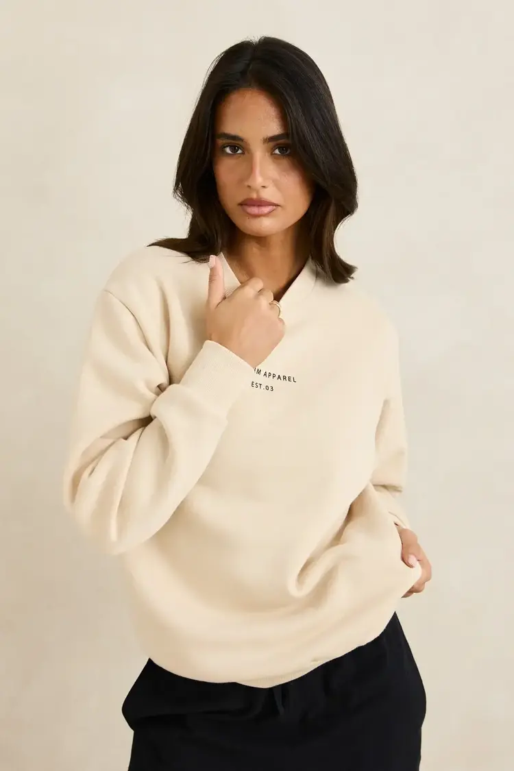 Rhythm Classic Brand Fleece Oat