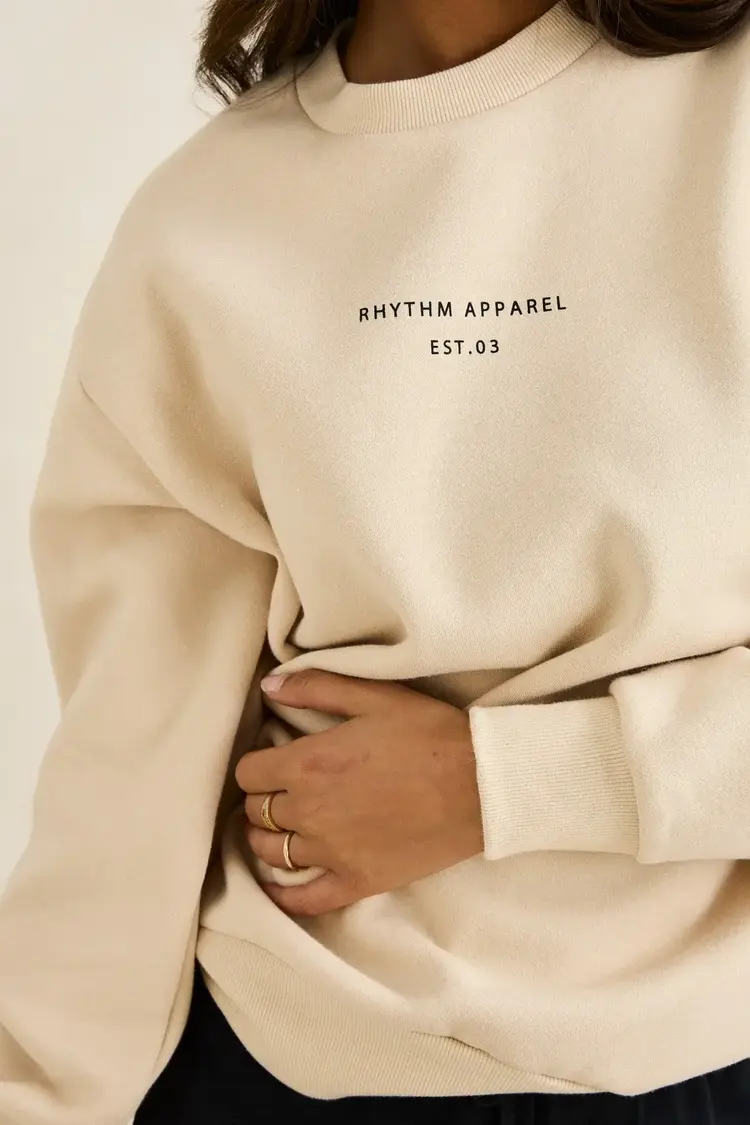 Rhythm Classic Brand Fleece Oat