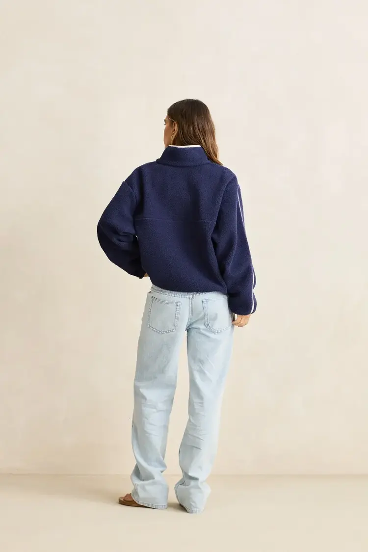 Camp Half Zip Sherpa Pullover Ocean