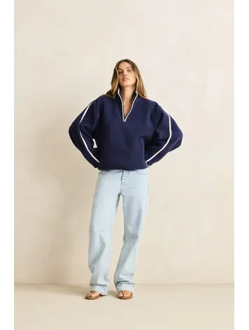 Camp Half Zip Sherpa Pullover Ocean