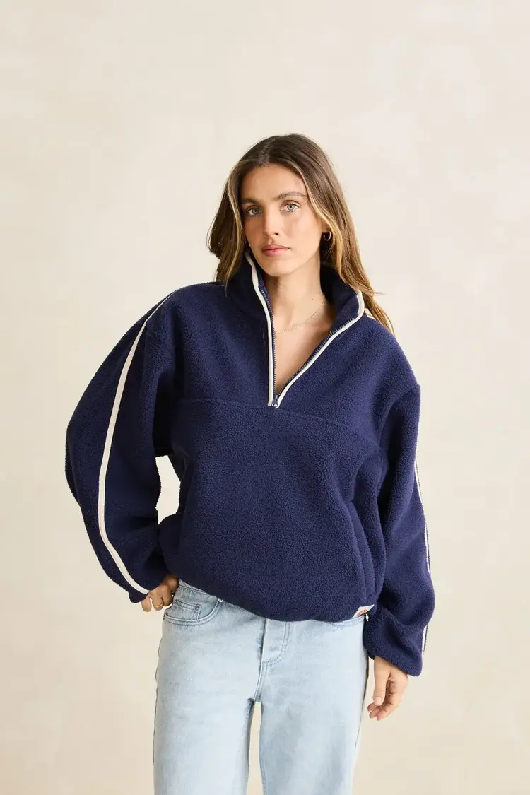 Camp Half Zip Sherpa Pullover Ocean