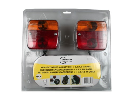 Verlichting set voor aanhanger magnetisch