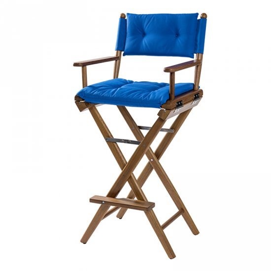Hoge regisseursstoel I | Kobalt Blauw deluxe