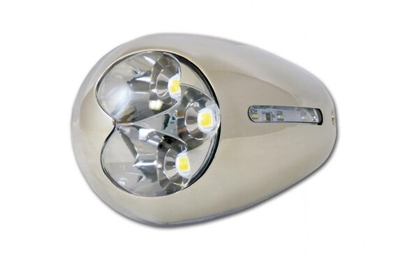 Allpa opbouw RVS 316 high power LED Hull light 12V/3.5W 105x62x34mm (2st.)