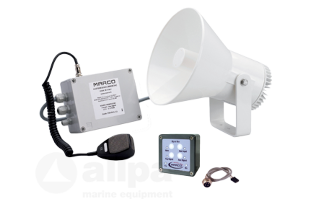 Allpa Waterdichte (IP67) luidsprekerinstallatie 12V met RVS steun met keur
