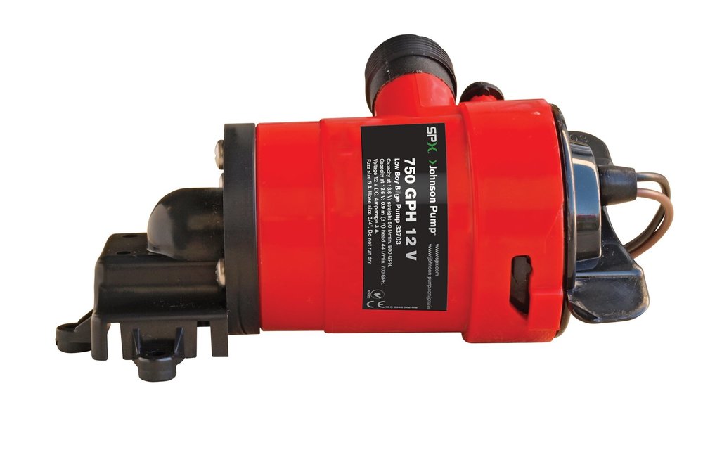 Johnson Pump Low Boy bilgepomp (cartridge type) L550 12V/3A 50l/min slangaansluiting 3/4