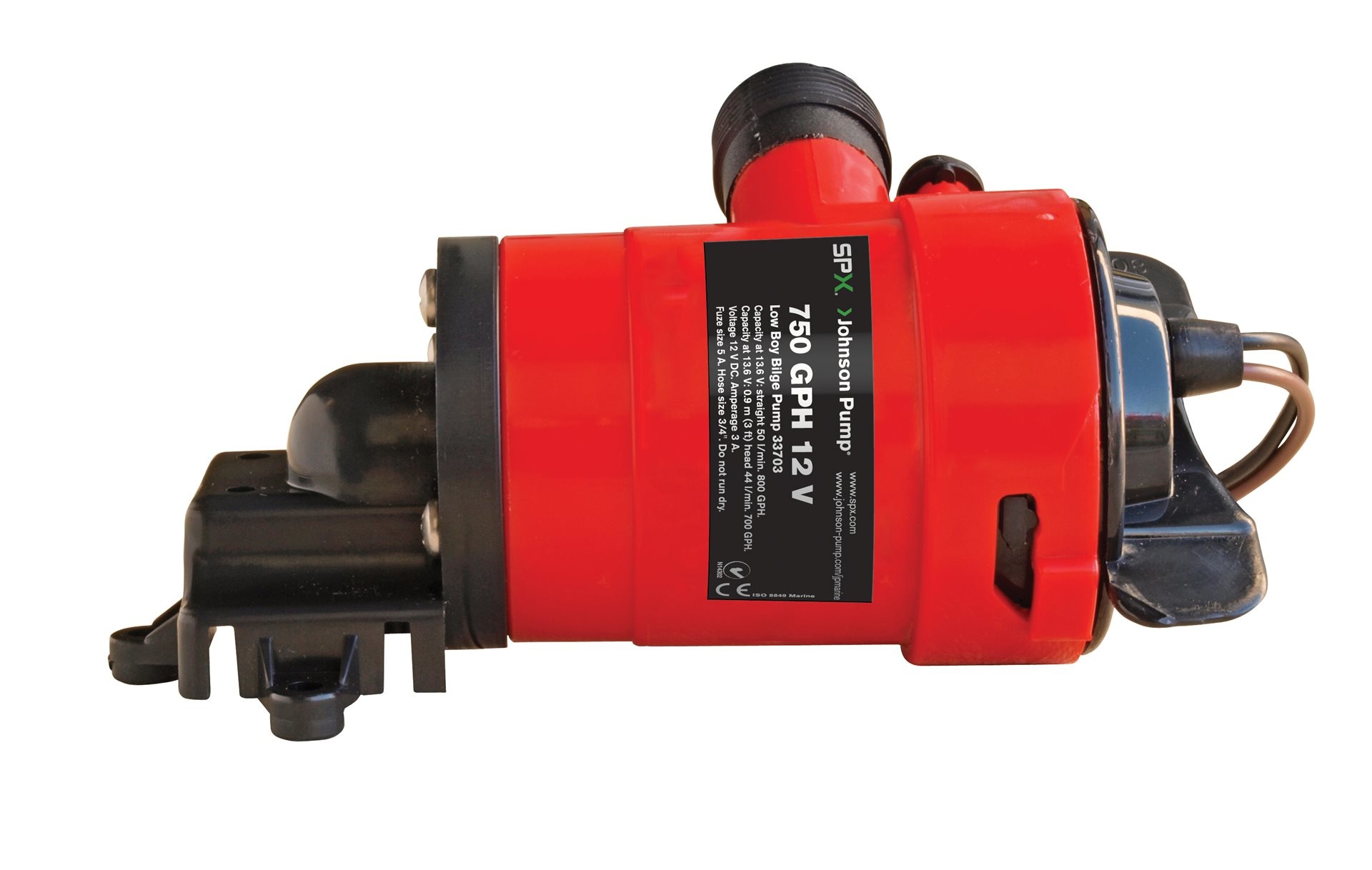 Johnson Pump Low Boy bilgepomp (cartridge type) L550  12V/3A  50l/min  slangaansluiting 3/4