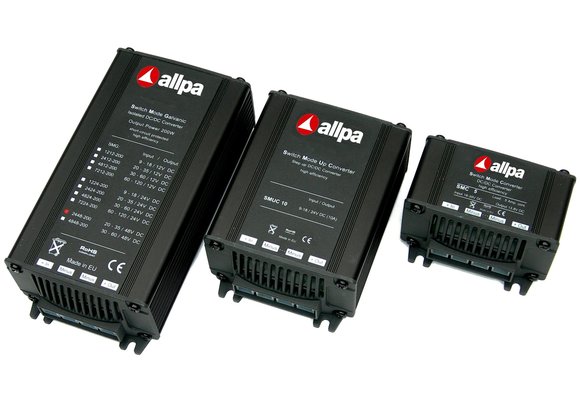 Allpa DC/DC Omvormer model SMC-30  20-35V --> 13 8V  30A  414W  151x88x49mm  ongeïsoleerd