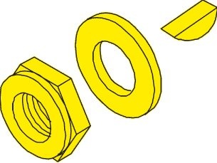 SeaStar Spie moer en ring voor mechanische stuurkoppen