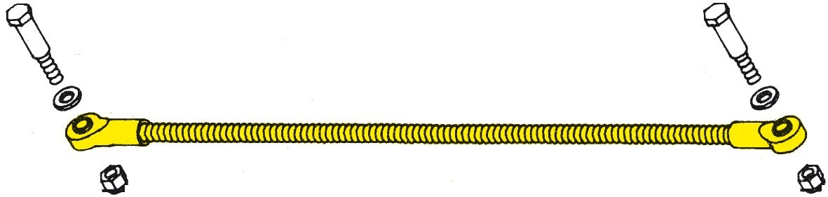 SeaStar Universele Tie Bar Kit  RVS max. lengte 648mm