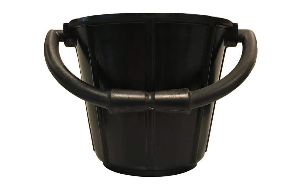 Allpa PVC puts zwart 7 5Ltr; met kunststof beugel en handgreep