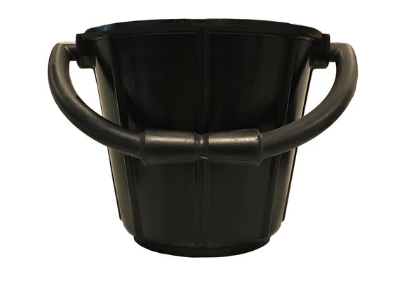 Allpa PVC puts  zwart 7 5Ltr; met kunststof beugel en handgreep