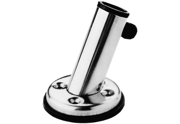 Allpa RVS vlaggenstokhouder met voetplaat 90°  binnenmaat Ø22mm