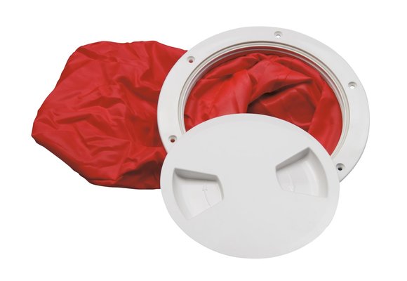 Allpa Kunststof waterdicht Luik met opbergzak  Ø210x160mm  gatmaat Ø170mm  wit