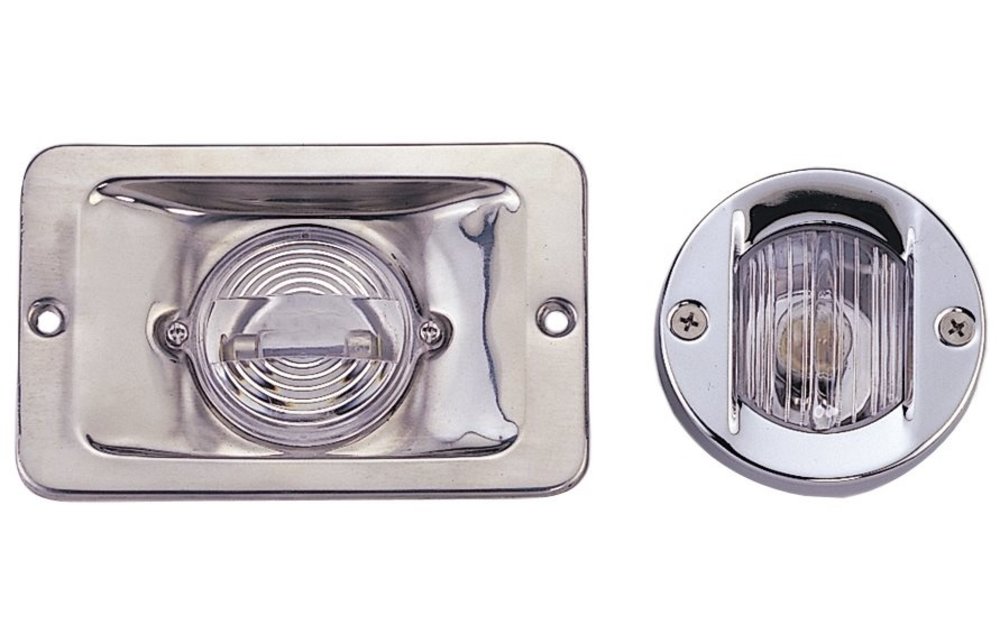 Allpa LED-Heklicht rechthoekig 8-30V / 1W 135º LED 1x 1W RVS huis met heldere lens