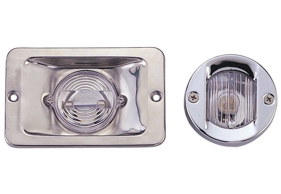 Allpa LED-Heklicht  rond  8-30V / 1W  135º  LED 1x 1W  RVS huis met heldere lens