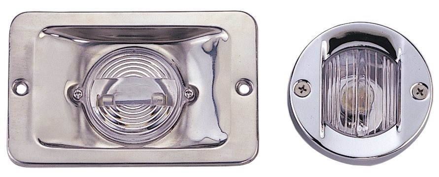 Allpa LED-Heklicht  rond  8-30V / 1W  135º  LED 1x 1W  RVS huis met heldere lens