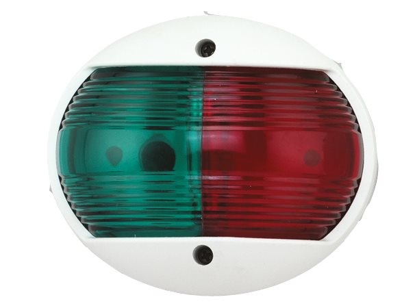 Allpa LED-Positielantaarn 8-30V LED 1W 2x 112 5° 2NM wit kunststof huis rode/groene lens