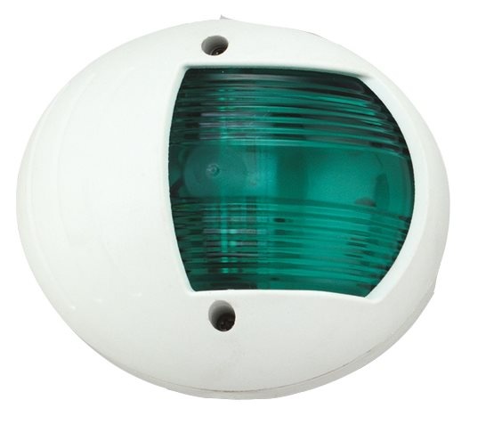 Allpa LED-Positielantaarn  stuurboord 8-30V  LED 1W  112.5°  2NM  wit kunststof huis met groene lens