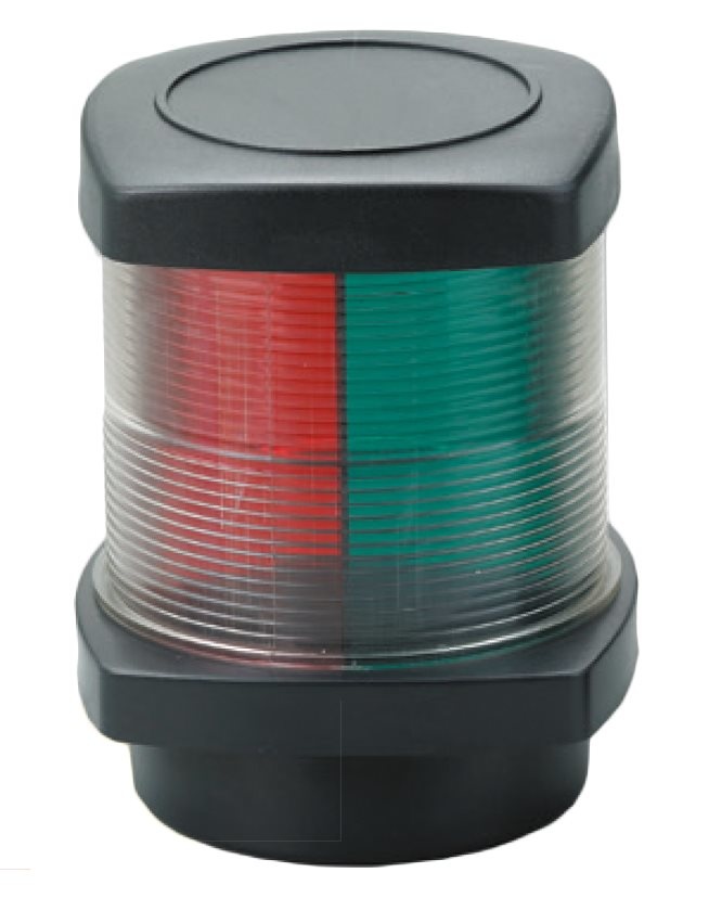 Allpa positielantaarn 12V/10W 2x 112 5º/1x 135º zwart huis met rode groene & heldere lens