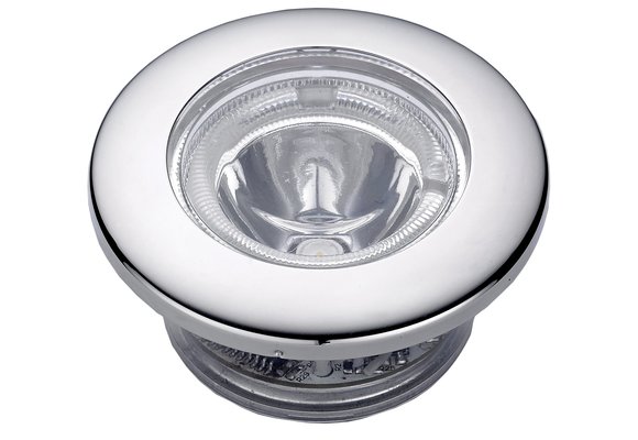Allpa LED-Plafondverlichting  kunststof huis met RVS ring  inbouw  8-30V/1 5W  LED 1x 1W  H=6 5mm
