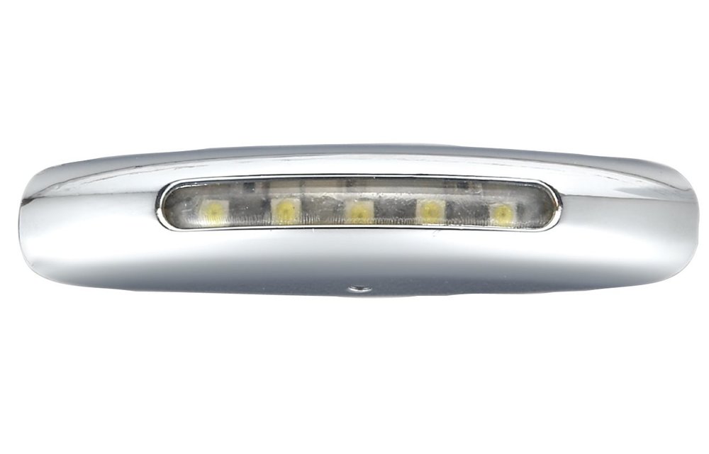 Allpa LED-Loopverlichting verchroomd metalen huis opbouw 12V/0 4W 5x Top LED 80x18x16mm