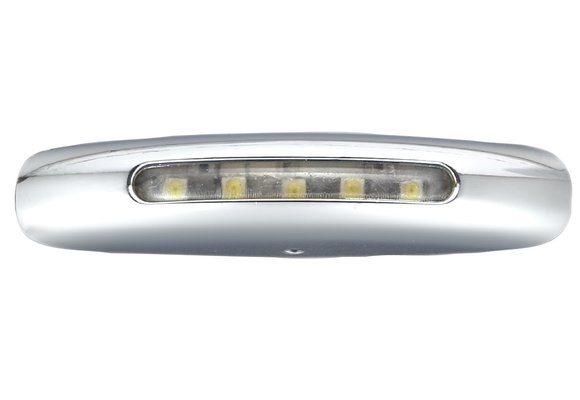 Allpa LED-Loopverlichting  verchroomd metalen huis  opbouw  12V/0 4W  5x Top LED  80x18x16mm