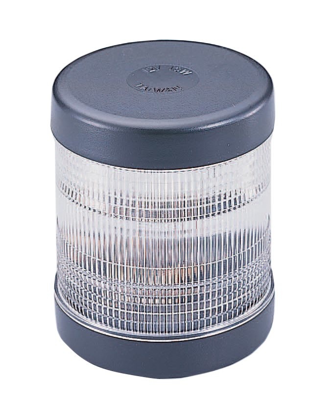 Allpa rondschijnend toplicht  12V / 6W  360º  zwart kunststof huis met heldere lens