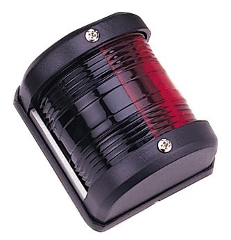 Allpa LED-positielantaarn  2-kleuren  12V  LED 0 54W  zwart kunststof huis met rode / groene lens