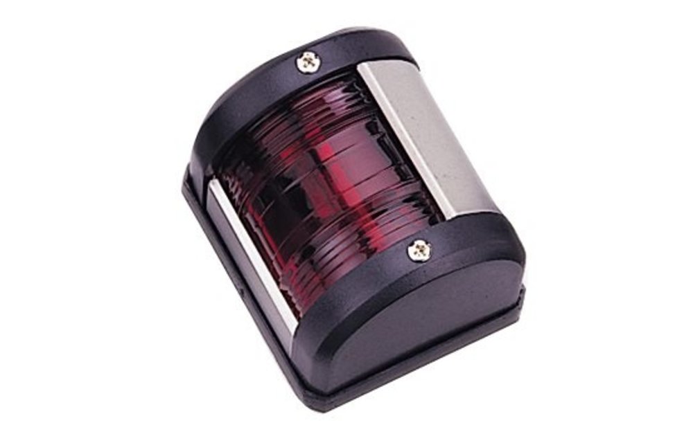 Allpa LED-positielantaarn bakboord 12V LED 0 54W zwart kunststof huis met rode lens