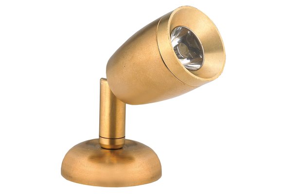 Allpa Messing LED-Wand / Leeslamp (mini)  8-30V/1 2W  LED 1x 1W  H=84mm