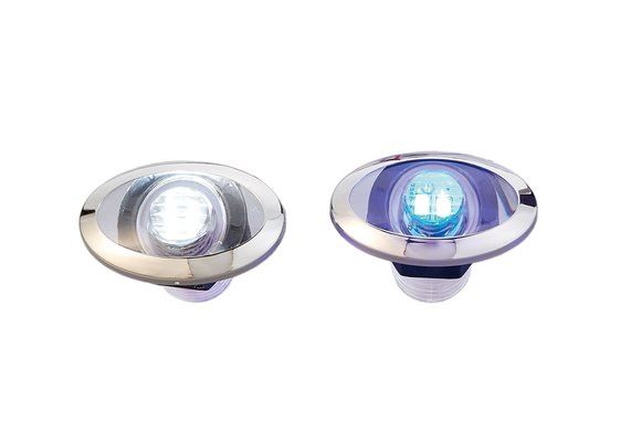LED Loopverlichting met RVS ring  wit; ovaal  2x0.2W SMD 2835 LED