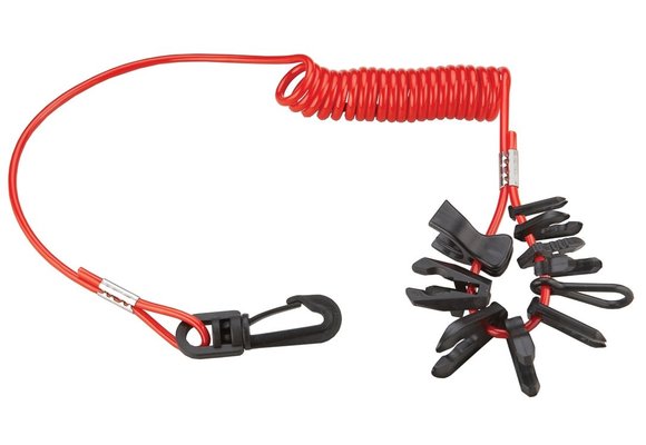 Allpa Set Noodstopclips met spiraalsnoer voor de meeste Outboard merken