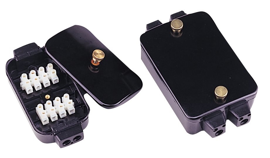 Allpa Waterdichte verbindingsdoos van bakeliet  2x8 aansluitingen  140x102x54mm