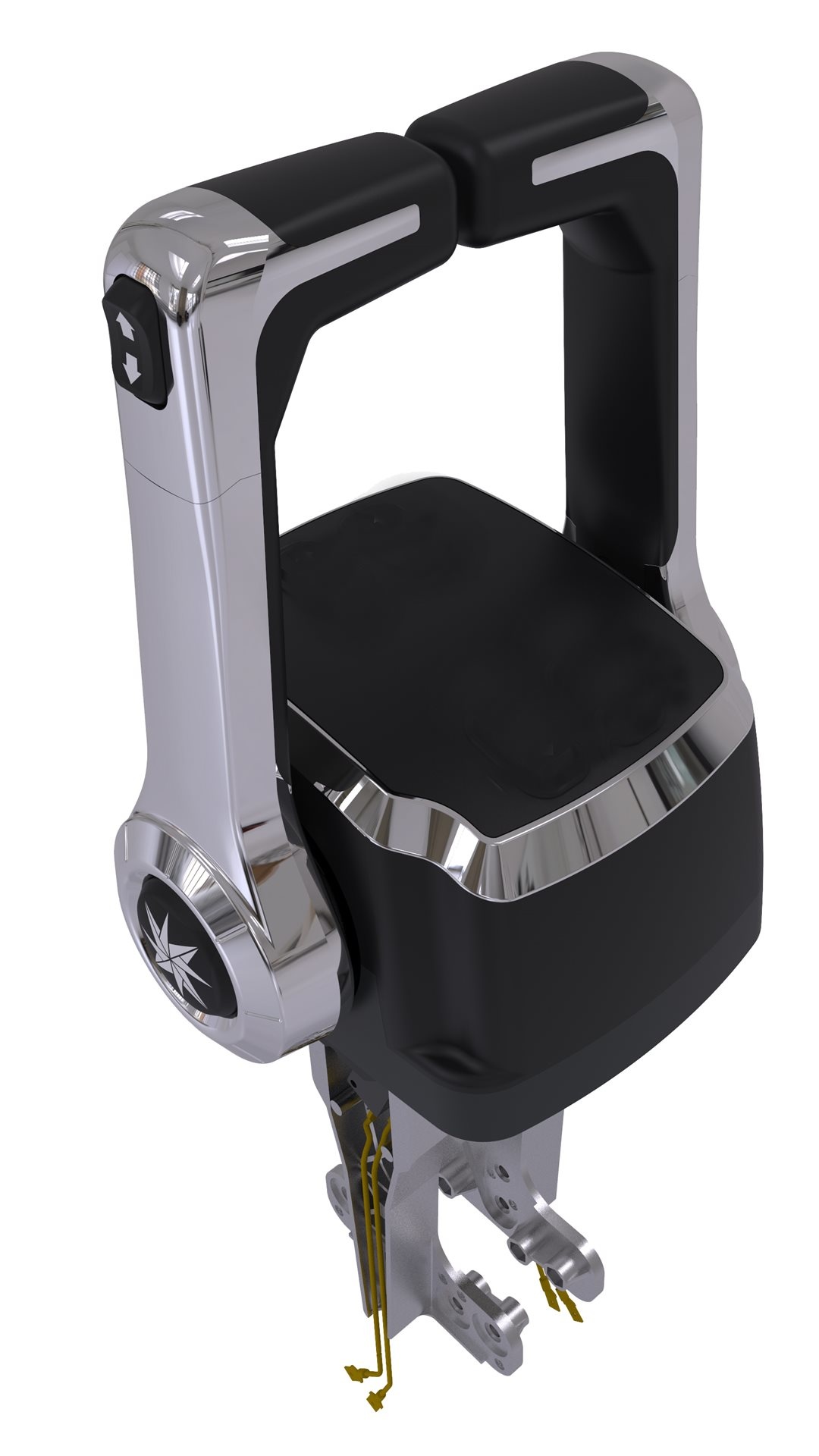 SeaStar Xtreme Dual Top Mount Control  Chrome met Trim schakelaar