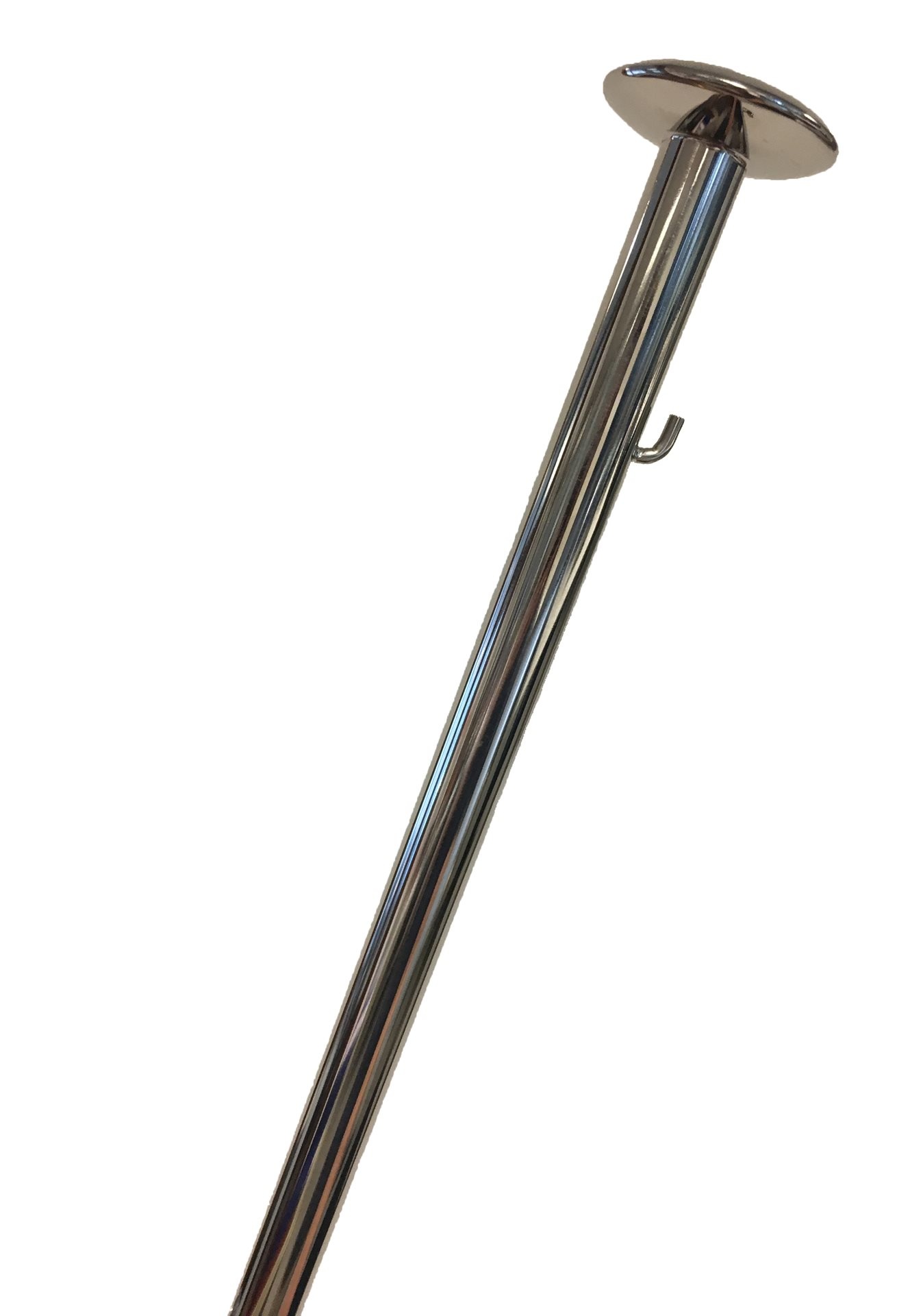 Vlaggenstok RVS L=60cm Diam.25mm met 2 haken
