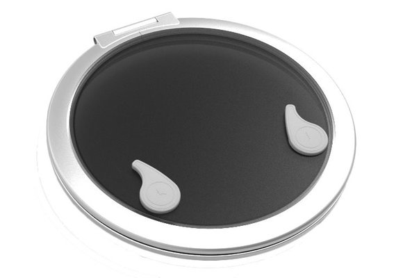 Goïot Aluminium luik model Opal 18  satin  afm. Ø474mm  gatmaat Ø420mm  inbouwdiepte 15mm