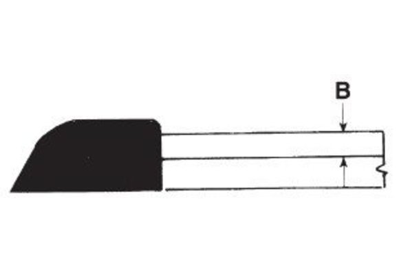 Antal kunststof eindfitting voor T-rail 26x4