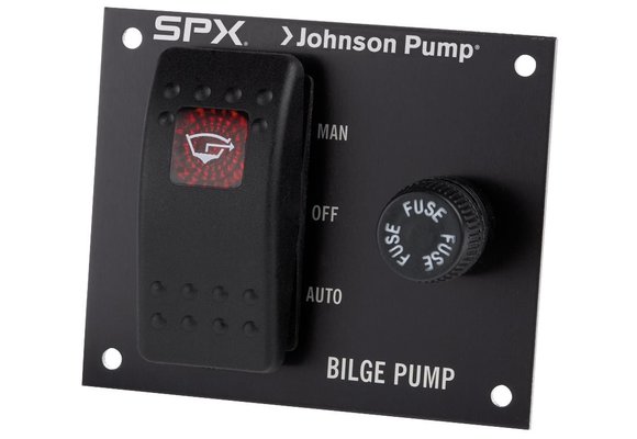 Johnson Pump Bilgepompschakelaar  12V  3-posities  inbouwdiepte 40mm  met interne verlichting