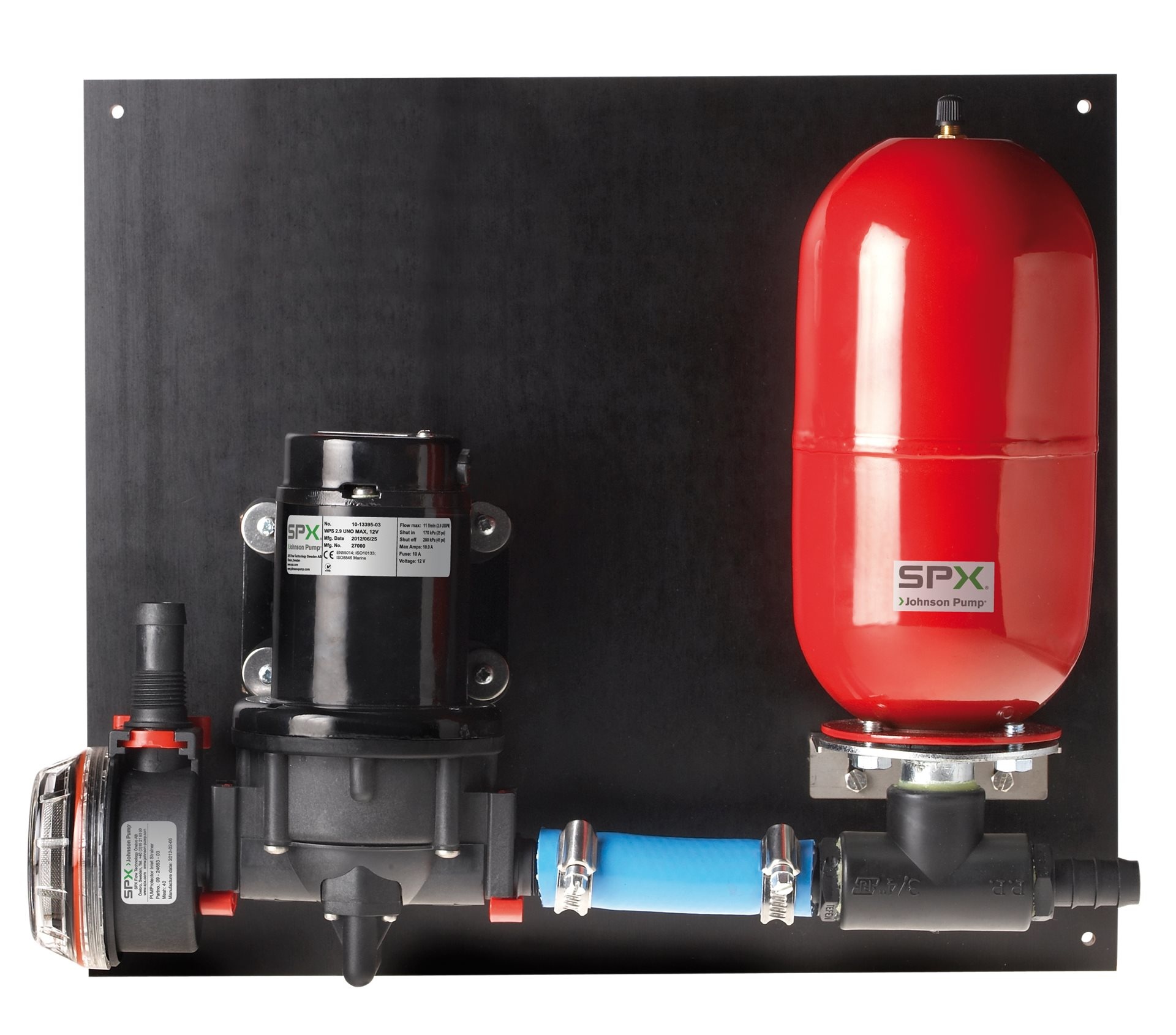 Aqua Jet Uno Max Compleet Waterdruksysteem – Gemonteerd op Houten Paneel – Klaar voor Gebruik