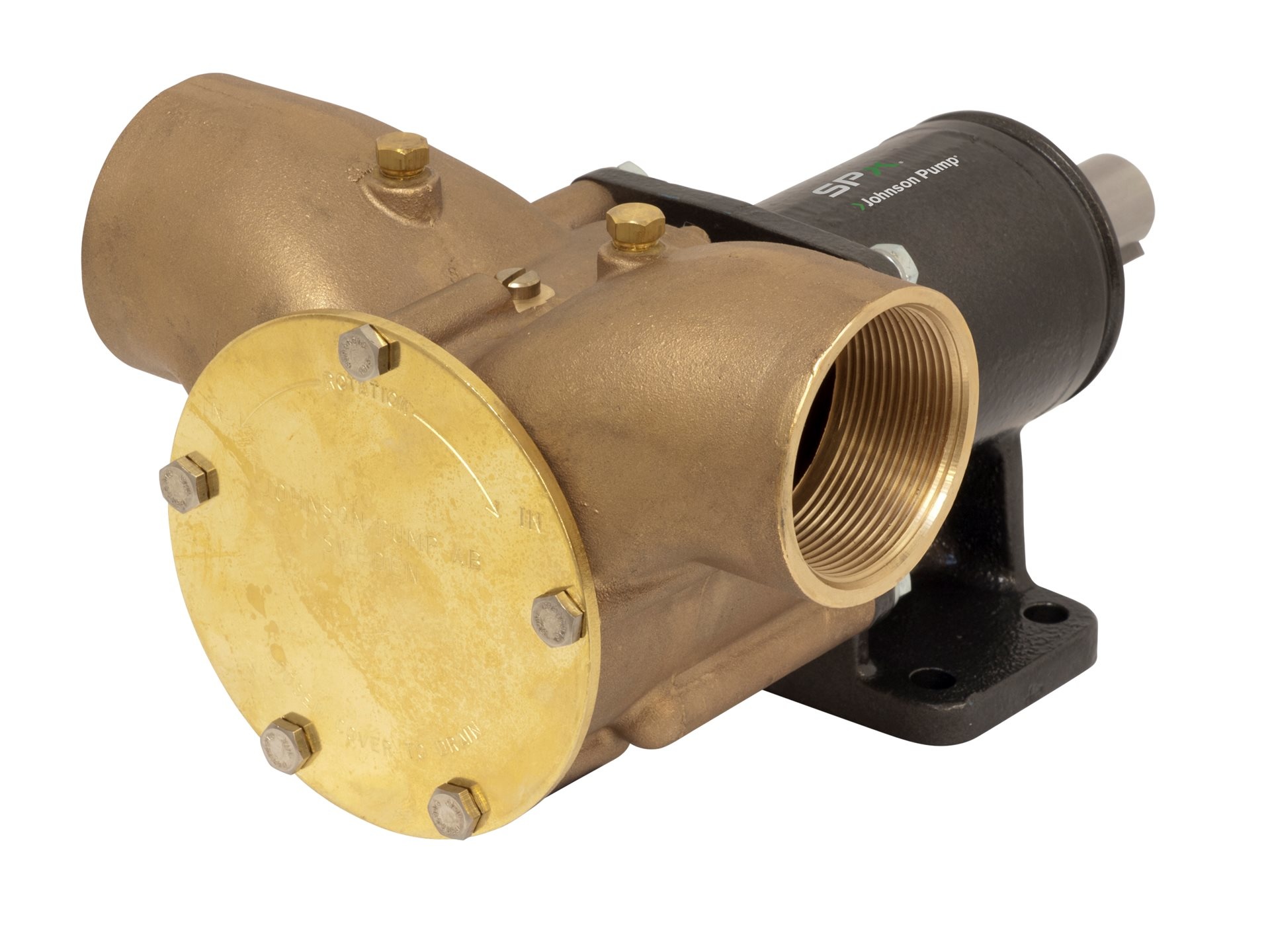 Johnson Pump impellerpomp F9B-3000  389l/min  voetmontage (met mechanical seal & RVS Deksel)