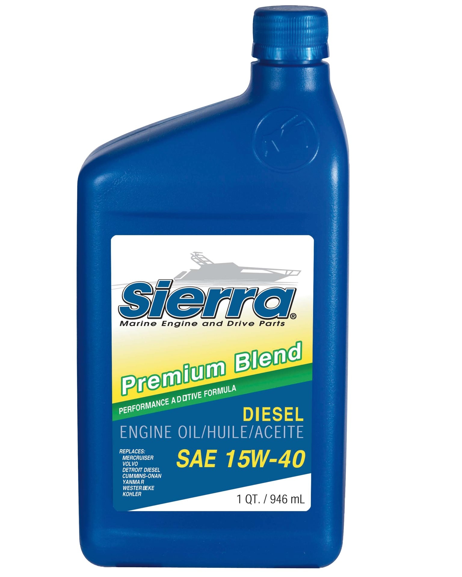 Sierra Motorolie 15W-40  API CL-4  946ml  voor dieselmotoren