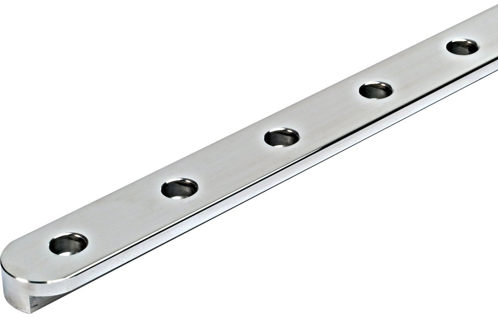 Antal Aluminium T-rail 40x8 gatmaat Ø8mm gatafstand 100mm (zilver geanodiseerd)